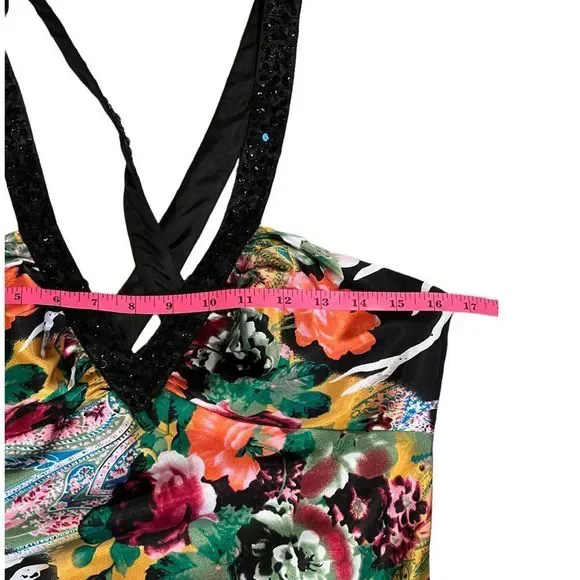 Hailey Logan by Adrianna Papell Multi-Colored Maxi Dress Size 11/14 - Picture 7 of 16